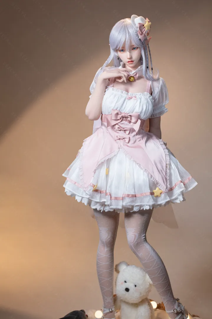 155cm (5ft1) E CUP Lightweight Silicone Sex Doll, Movable Jaw Head Calla